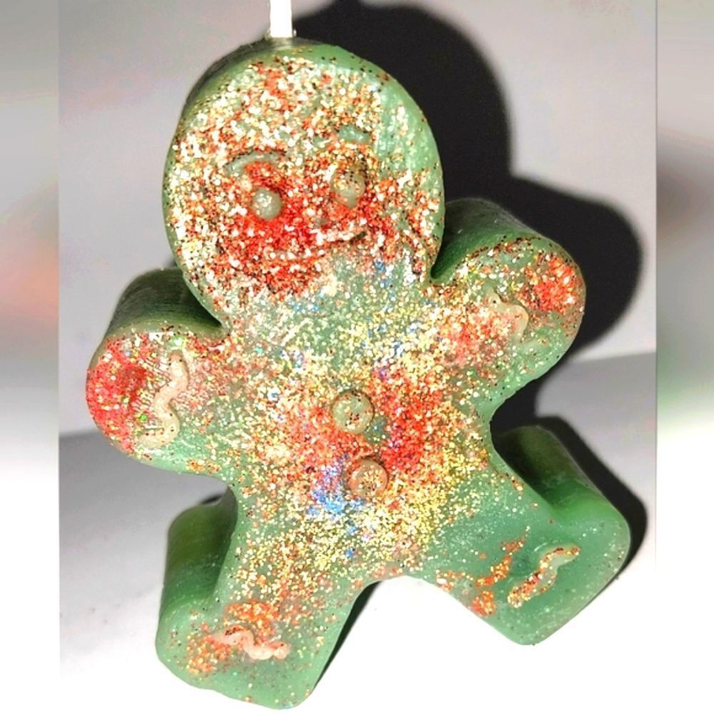 Hand crafted limited edition Gingerbread man candle